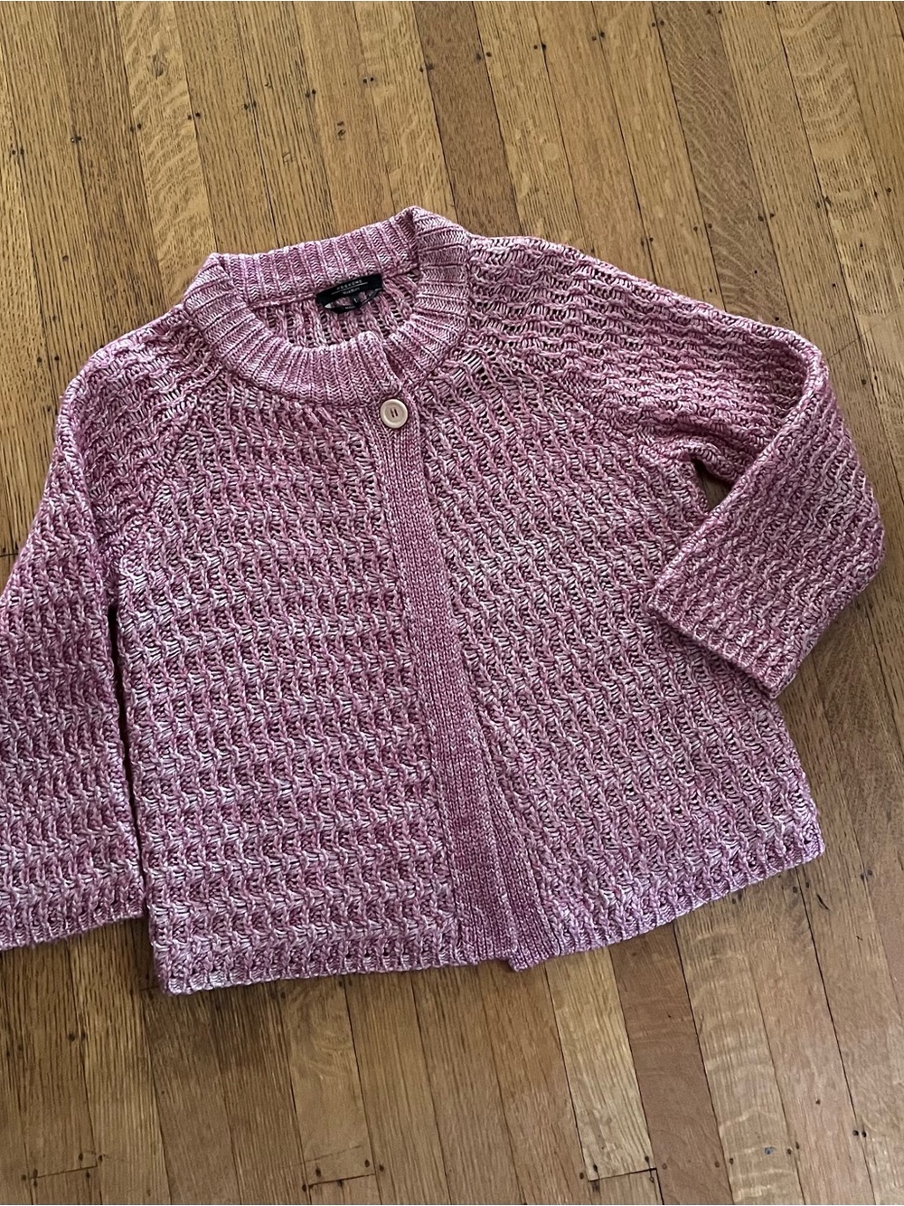 MaxMara Weekend Dusty Rose Open Knit Sweater